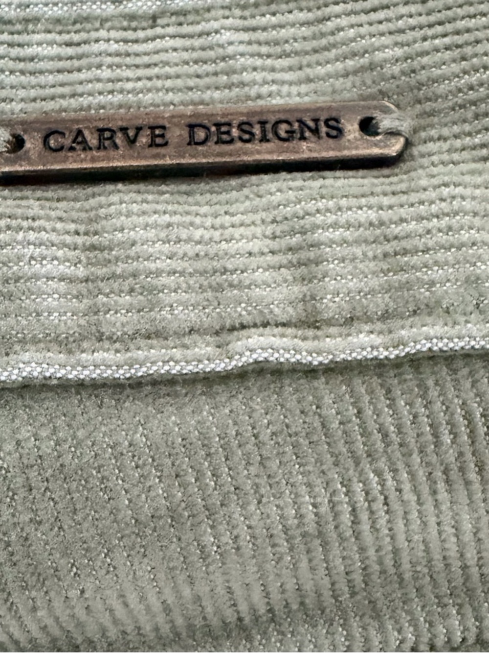 Carve Designs Olive Green Frayed Hem Denim Shorts - Picture 8 of 10